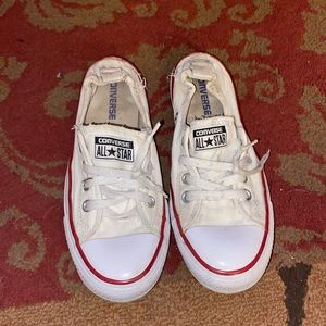 Low top slip on white converse